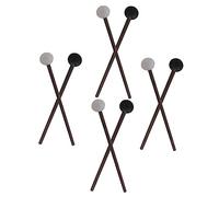 ERINGOGO 4Paia Mallet per Della Lingua Bacchette con Impugnatura Legno e Testa Gomma Strumento Musicale per Percussioni Adatto per Marimba e Xilofono Design Compatto