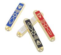 ERINGOGO 4pezzi Mezuzah Ebraica Metallo Antico per Decorazione Religiosa della Porta Arte del Gatepost con Scrittura Visibile Atmosfera Chic e Retro per La Casa