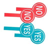 ERINGOGO 4pezzi Palette Per Votazione Portatili Con Yes No Accessori Didattici Per Aula Riutilizzabili Facili Da Pulire