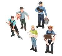 ERINGOGO 5 Contadini Miniatura Figure Simulazione per Decorazioni da Scrivania Giocattoli Educativi per Adornamenti Realistici per Ufficio e Casa