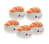 ERINGOGO 5 Miniature Sushi in Resina Decorazioni Cartoon Food per Micro Paesaggi e DIY Figurine Resistenti e Realistiche per Casa Auto e Giardino