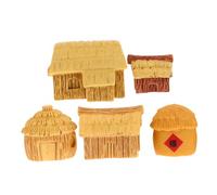 ERINGOGO 5 Pezzi Miniature Case Villaggio Resina Mini Casette per Micro Paesaggi e Bonsai Decorazioni Compatte per Vasi di Piante Succulente Ornamenti Artigianali per Interni e Scenari