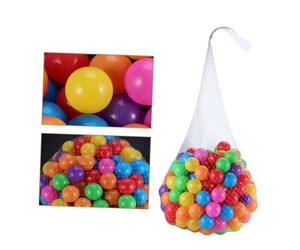ERINGOGO 50 Palline Plastica per Colorate per Giochi Sensoriali e Vasca da Bagno con Sacchetto Rete per Organizzazione e Coordinazione Mano-occhio