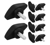 ERINGOGO 50 Pezzi 50 Pezzi Manopole a T in Plastica Vite a Testa Zigrinata M5X25-36 per Supporto Microfono, Bulloni di Serraggio Regolabili Rotazione 360°, Fissaggio Affidabile per Palco,