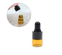 ERINGOGO 50 pezzi Bottiglie Trasparenti Contagocce Confezione per Essenziali e Cosmetici Design Marrone Pratiche e Sicure