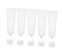 ERINGOGO 5pezzi Bottiglie Viaggio Ricaricabili Contenitori Per Shampoo Detergente Lozione Per Crema Mani Realizzate in Pvc e Pp Ecocompatibili Inodore Durevoli Per Valigia Borsa Sport