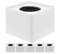 ERINGOGO 6 mini supporti per microfono a forma di bandierina, 37 mm/1,46'' ID, cubo quadrato con logo per interviste, per microfoni da reporter, per conferenze, podcast e accessori da studio,