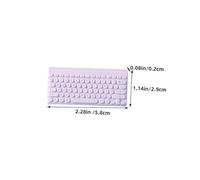 ERINGOGO 6 Miniature Keyboard Charms Resin Diy Purse Pendants For Keychains And Dollhouse Decor Lightweight And Craft Supplies