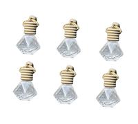 ERINGOGO 6 pezzi Bottiglie Profumo Pendenti Trasparenti per Decorazione Auto e Oli Essenziali Aromaterapia Diffusore Profumo Sospeso per Spazi Ristretti Regalo per Famiglia e Amici