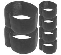 ERINGOGO 6 Pezzi Bracciale Elastico Nero da Leader per Basket e Calcio | Allenamento di Squadra Quotidiano, Poliestere Resistente, Superficie Liscia senza Cuciture, Chiusura Mobile