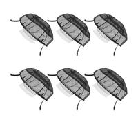 ERINGOGO 6 Pezzi Cuffie a Rete Elastica per Parrucche 13x4 Pollici, Calotta a Cupola Traspirante Nera, Accessori per Parrucca Regolabili per Uso Quotidiano e Cosplay
