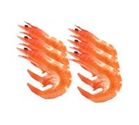 ERINGOGO 6 pezzi Gamberetti Finti Decorativi in PVC Realistici per Gioco Educativo e Decorazione Modelli di Gamberetti in Rosso Lifelike per Vetrine