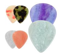 ERINGOGO 6 Pezzi Plettri per Chitarra in Resina Colorati per Chitarra Acustica Elettrica e Basso Sottile e Leggeri per Tecniche Veloci Live