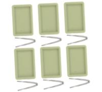 ERINGOGO 6 Set mini vassoio per il pane Casa di bambole arredamento Bambola minuscolo mobili da cucina delle bambole Mini pinze per servire cucchiai in miniatura Acrilico Verde chiaro
