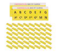 ERINGOGO 60 fogli di adesivi per note di armonica per principianti - Etichette rimovibili per tasti di armoniche a 12 toni - Decalcomania adesiva per marcatura di scale musicali