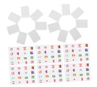 ERINGOGO 65 pezzi Blocchi Gioco Mahjong con Motivo Bandiera Nazionale Tessere in Plastica Resistenti per Famiglie Feste e Viaggi Educativo e Divertente per Outdoor e Riunioni