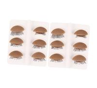 ERINGOGO 6paia Mannequin Head with Removable Eyelids for Eyelash Extension Practice Realistic Model for Makeup Training Lash Artists and Cosmetology Students