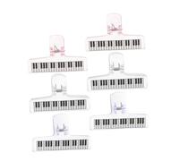 ERINGOGO 6pezzi Clip per Leggio Musicale Trasparente in Acrilico Fermagli per Spartiti per Pianoforte Clip Leggera per Libri di Musica Porta Spartiti per Studenti e Musicisti Fermagli