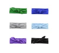 ERINGOGO 6pezzi Fasce per Capelli Fiocco in Elastiche Accessori per Capelli per Ragazzo Ragazza Ragazza Ragazzo Verde Nero Azzurro
