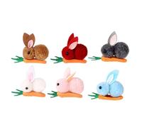 ERINGOGO 6pezzi Titolo Generato Secondo Le Specifiche Fornite Cerchietti Coniglio Con Design Carota Per Festa Di Pasqua Accessori Divertenti Per Costumi e Celebrazioni
