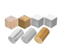 ERINGOGO 7 Pezzi Cubi e Cilindri Metallo e Blocchi Densità in Rame Ferro Alluminio per Esperimenti Laboratorio Scienze e Matematica