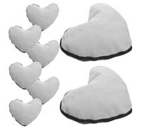 ERINGOGO 8 Pezzi Astuccio in Tela per Matite a Forma di Cuore Cerniera Borsa Porta Cosmetici e Sacchetti per Sublimazione Fai da Te Portaoggetti Portatile per Viaggi e Uso Quotidiano