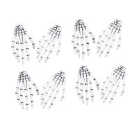 ERINGOGO 8 Pezzi Fermagli Bianco con Artigli Teschio per Halloween Accessori Party Cosplay