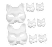 ERINGOGO 8 Pezzi Maschere Bianche da Colorare per Feste Masquerade Volto e Maschere Diy Leggere per Pittura e Decorazioni Creative