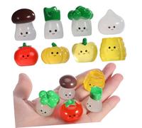 ERINGOGO 8 Pezzi Miniature Glow in The Dark Vegetable Figurines Aglio e Decorazione Fairy Garden e in per Interni ed Esterni