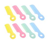 ERINGOGO 8 pezzi Pettini per Punte Colorate e Setole Morbide Pettine Sicuro in Plastica Non Tossica per Capelli Ragazzo Ragazza e Cura Delicata per Cute Sensibile e Crosta Lattea Design