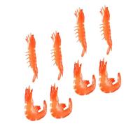 ERINGOGO 8 Shrimp Models in Robust Plastic Realistic Cooked Appearance For Food Display Photography Props And Party Decorations