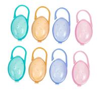 ERINGOGO 8pezzi Portaciuccio Con Manico Scatola Portatile Per Ciucchi Contenitore Protettivo Per Facile Da Pulire e Leggero Adatto Per Ciucci e Piccole Giocattoli Molar Colori Misti