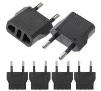 ERINGOGO Adattatore Presa Elettrica Usa a Europa 6 Pezzi in Rame e Abs, Compatto e Leggero, per Viaggio e Uso Domestico Tensione 125-250v