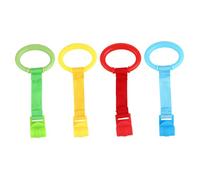 ERINGOGO Anelli di Trazione per Culla e Ragazzo Ragazza, Anelli da Tirare per Ragazzo Ragazza, Set 4 Pezzi Colorati, Leggeri e Staccabili, Materiali Sicuri per Gioco e Apprendimento in Viaggio e Casa