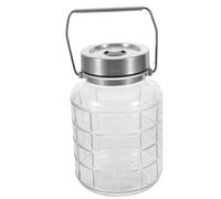 ERINGOGO Barattolo per Fermentazione in Vetro Tappo Ermetico e Valvola di Sfiato Manuale Contenitore Sigillato per Conservazione di Riso Verdure Salse e Fermentati Vasetto Trasparente per