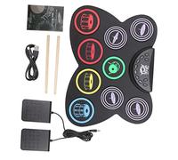 ERINGOGO Batteria Elettronica Silicone Portatile per Adulti Drum Roll Up per Pratica con Puri Collegabile Amplificatore e Cuffie Strumento Musicale Sicuro per Viaggi Casa e Scuola