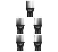 ERINGOGO Beccuccio Phon Nero in Plastica 5 Pezzi, Accessorio Diffusore Pettine per Asciugacapelli Professionale per Chioma Liscia