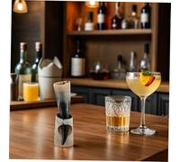 ERINGOGO Bicchiere Corno Bue con Supporto capacità Tazza da Viking in Corno Resistente Uomo papà Coppa da Bere retrò per Feste e Decorazione Casa