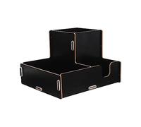 ERINGOGO Bicchieri Usa e Getta in con Scomparti Multipli per Bicchierini Coperchi e Cannucce Organizer Robusto per Cucina e Bar Design con Bordi Lisci Colore Nero