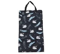 ERINGOGO Borsa Per Pannolini Impermeabile Neonato Borse Per Il Cambio Stoffa Riutilizzabile Bagnato Piccolo Buste Sacchi Borsa Fasciatoio Pannolino Mammina Pul Nero