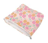 ERINGOGO Borsa Portatrucchi Floreale Cerniera, Grande Capacità e Resistente, Astuccio Cosmetici da Viaggio Portatile per Donna, Sacchetto Porta Monete e Accessori Quotidiani