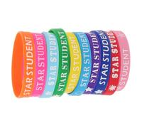 ERINGOGO Braccialetti a Forma Di Stella in Silicone Colorato Per Studenti Bambini, Set Da 10 Pezzi, Premio Scolastico Per Attività Di Gruppo e Decorazioni Per Il Giorno D’inizio Scuola