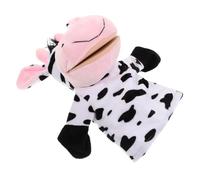 ERINGOGO Burattino Di Mano Con Bocca Funzionante Peluche Forma Di Mucca Per Spettacoli Teatrali e Interazione Genitori-figli Giocattolo Durevole e Decorativo