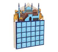 ERINGOGO Calendario del Ramadan in Legno con Luci LED Integrate, Display da Tavolo per Conto alla Rovescia Eid Mubarak, Decorazione Luminosa per Feste e Riunioni in Casa