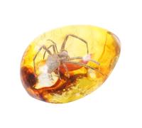 ERINGOGO Campione di insetti ambra campione scientifico Ambra con insetto ambra insetto esemplare di insetto resina a forma di ragno color ambra insetto ambra artificiale Giallo