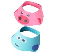 ERINGOGO Cappello Doccia Bambini Regolabile Visiera per Shampoo Para Acqua Occhi Orecchie 2pezzi Design Cartone Animato