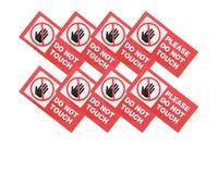 ERINGOGO Cartelli Autoadesivi Avviso Non Toccare 10 Pezzi 5X10 CM in PVC per Porte e Macchine Applicazione Facile in Uffici e Locali