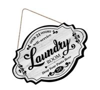 ERINGOGO Cartello Decorativo per Lavanderia in Scritte Rustiche Targa da Parete Vintage per Lettere Decorative per Arredamento Lavanderia