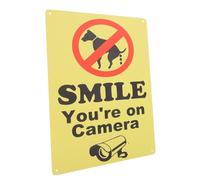 ERINGOGO Cartello Segnaletico Divertente Smile You Re Camera per Esterni Segnale Avviso Cani No Pipi Targa Antipipì per Giardino Resistente e per Passeggiate e Aree Verdi