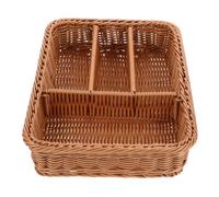 ERINGOGO cestino delle posate vassoio rotondo in rattan portaoggetti in rattan vassoio decorativo portaposate cestino stoccaggio delle posate